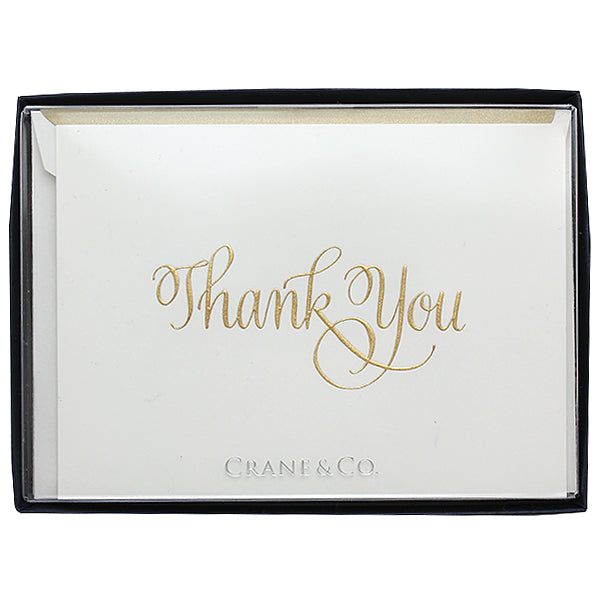 Crane Thank You Note Card Set, CT1424 (Calligraphy)