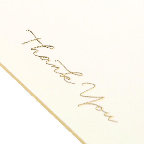 Crane Thank You Note Card Set, CT1513 (Gold Script)