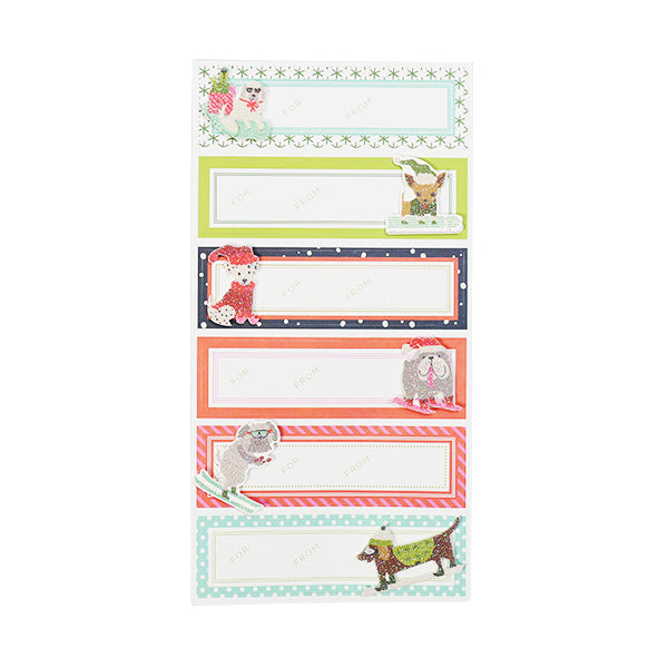 Anna Griffin 3D Christmas Labels, GT470 (Glitter Dog)