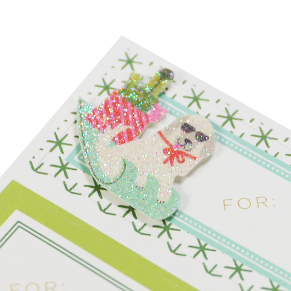 Anna Griffin 3D Christmas Labels, GT470 (Glitter Dog)