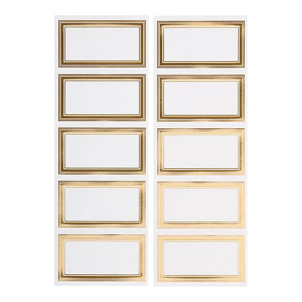 Waste Not Paper Stickers, Gold Foil Frame