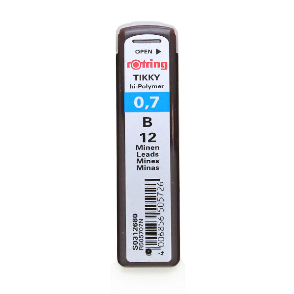 rOtring ROT Mechanical Pencil Lead Refills, 0.7mm, B