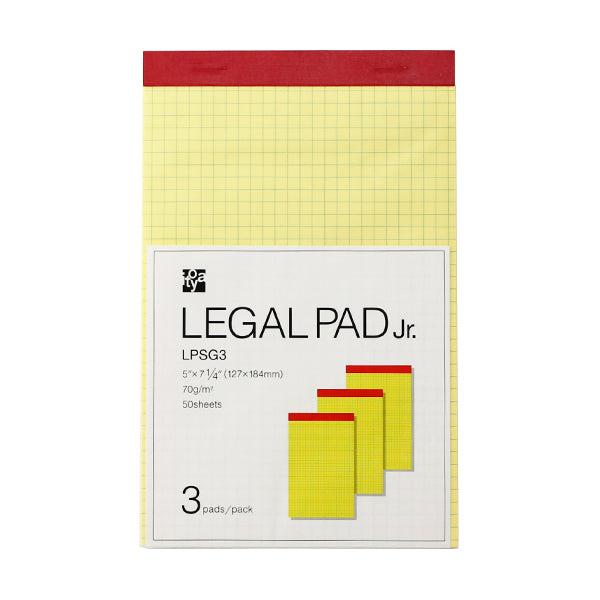 Itoya Legal Pad, Jr., 3-Pack, Grid
