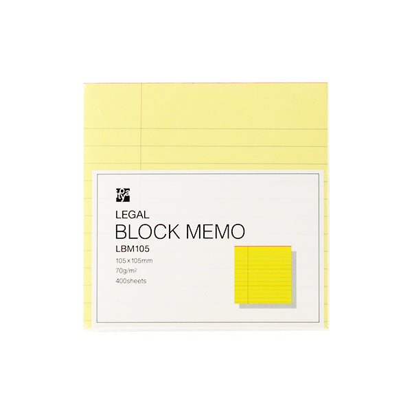 Itoya Regal Block Memo Pad, 105 × 105mm, Ruled