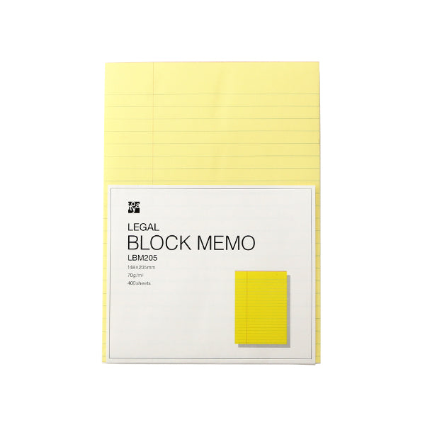 Itoya Regal Block Memo Pad, 148 × 205mm, Ruled