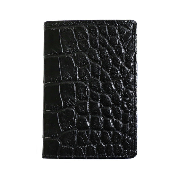 ROMEO Crocodile-Embossed Bi-Fold Pass Case