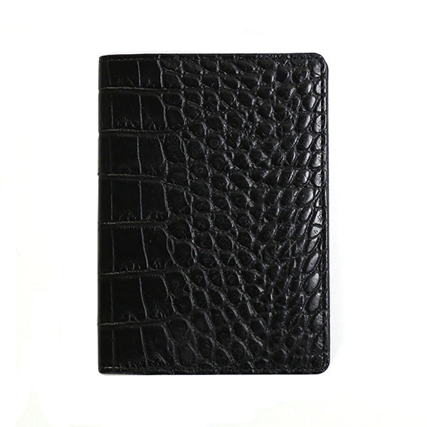 ROMEO Crocodile-Embossed Bi-Fold Passport Case