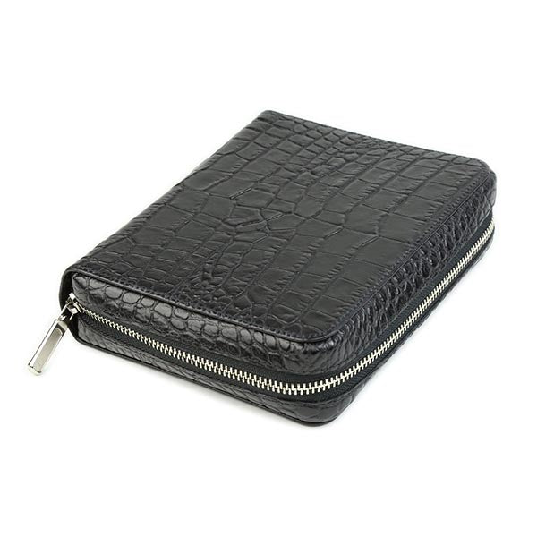 ROMEO Crocodile-Embossed Collection Pen Case, Holds 12 Pens