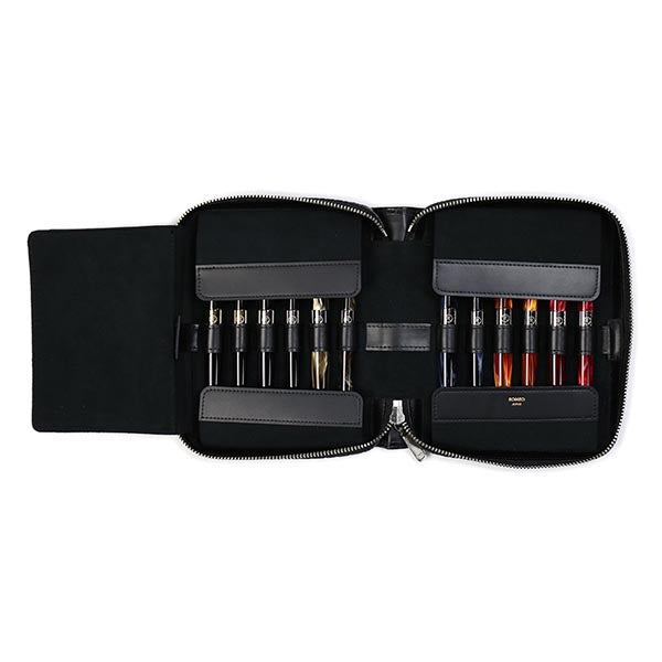 ROMEO Crocodile-Embossed Collection Pen Case, Holds 12 Pens