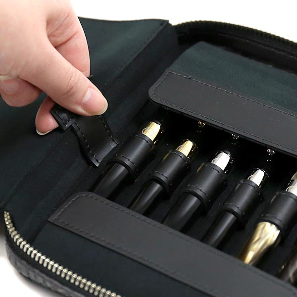 ROMEO Crocodile-Embossed Collection Pen Case, Holds 12 Pens
