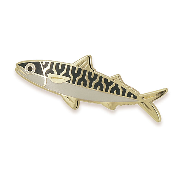 Itoya Oishii Sakana Pin Badge (Mackerel)
