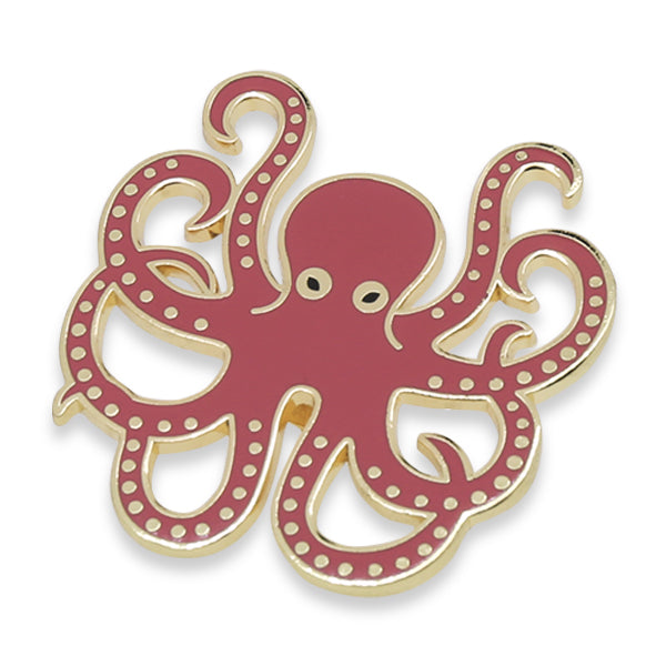 Itoya Oishii Sakana Pin Badge (Octopus)