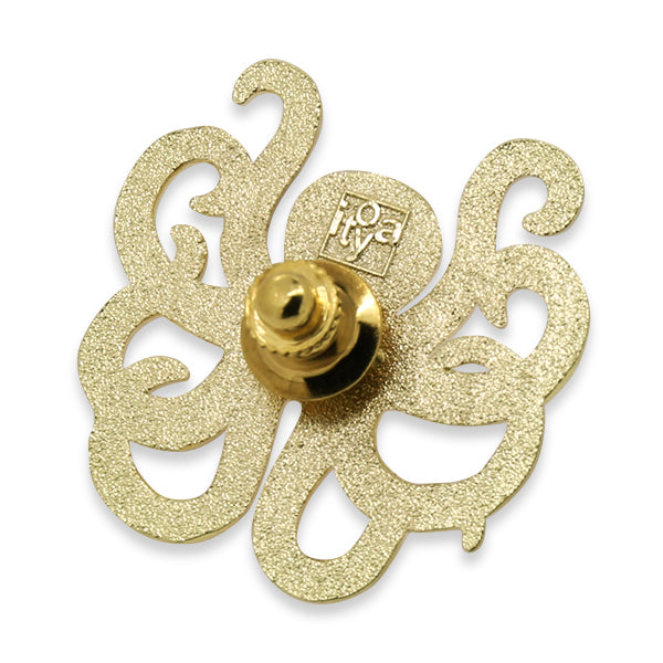 Itoya Oishii Sakana Pin Badge (Octopus)