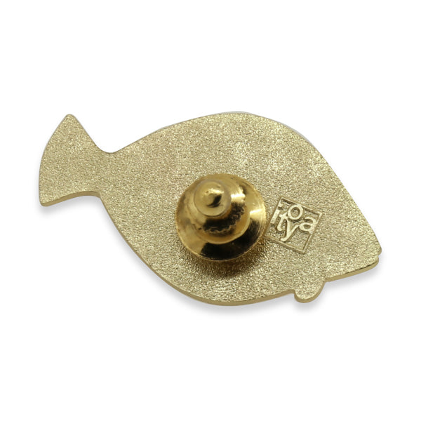 Itoya Oishii Sakana Pin Badge (Flounder)