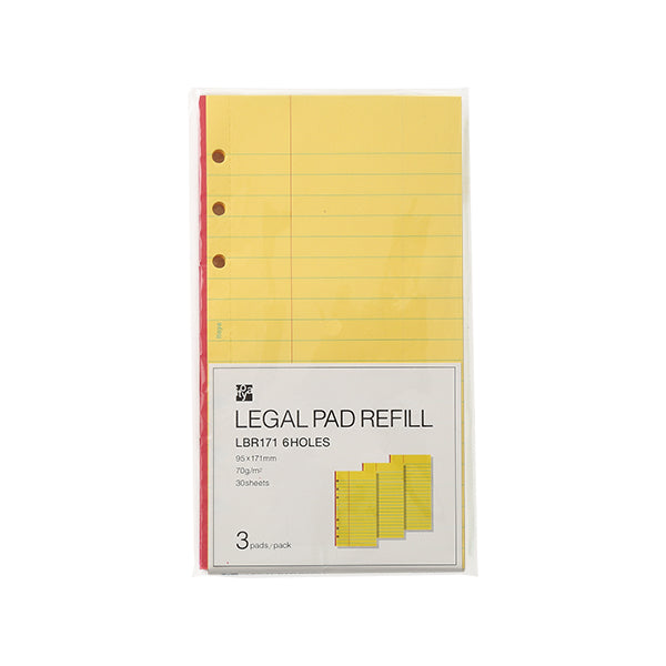 Itoya LEGAL PAD REFILL, Bible Size, 3-Pack