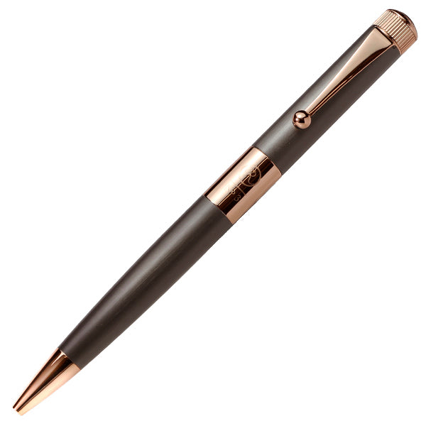 ROMEO No. 3 Ballpoint Pen, Slim Barrel (Fine Brush), Gunmetal/Apricot Gold