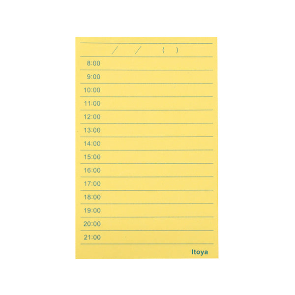 Itoya Regal Sticky Roll Memo (Hourly Schedule)