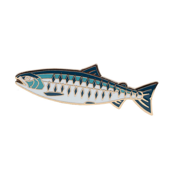 Itoya Oishii Sakana Pin Badge (Salmon)