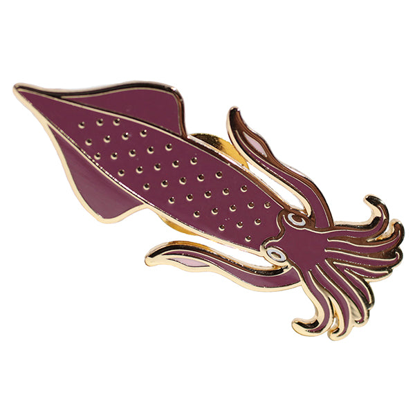 Itoya Oishii Sakana Pin Badge (Squid)