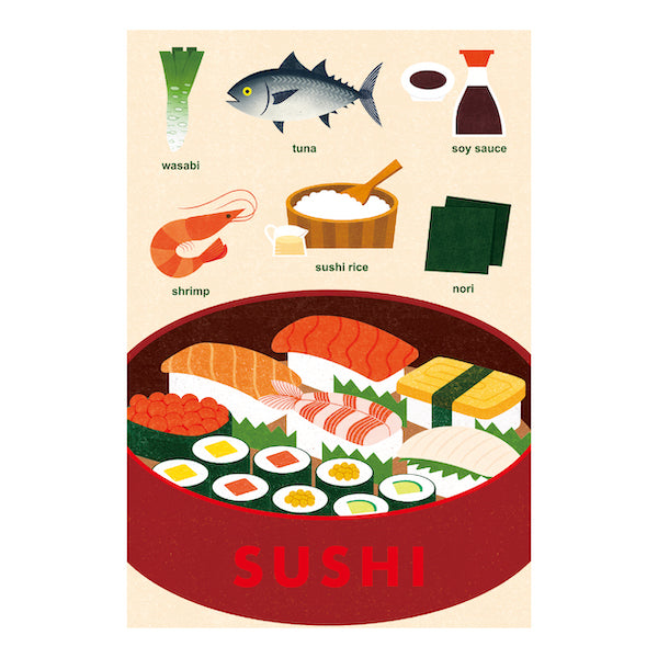 Itoya Travel Postcard (Sushi)