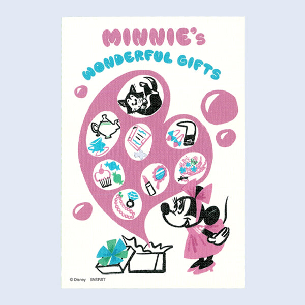 Sun-Star Disney 100 Canvas Postcard, Minnie Mouse & Figaro