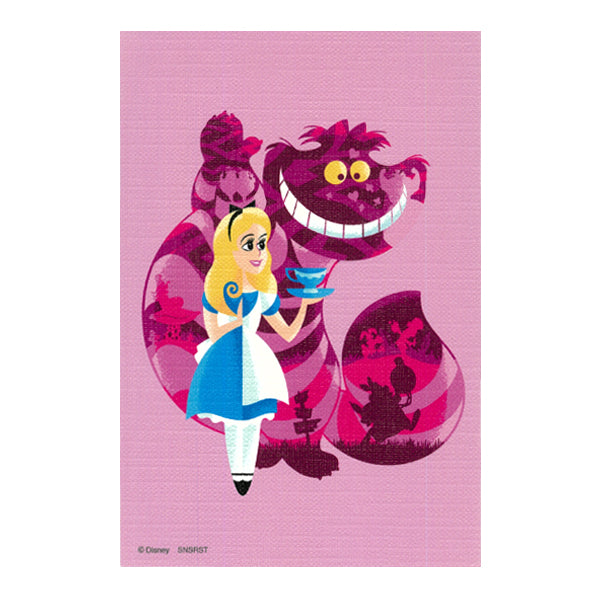 Sun-Star Disney 100 Canvas Postcard, Alice & Cheshire Cat