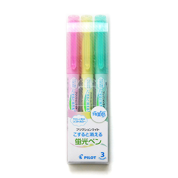 Pilot FriXion Light Highlighter, 3-Color Soft Color Set
