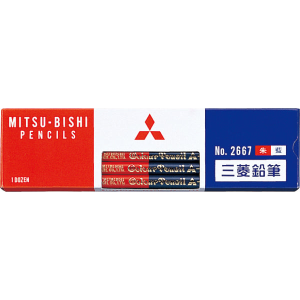 Mitsubishi Pencil Red/Blue Pencils, 5:5, Dozen