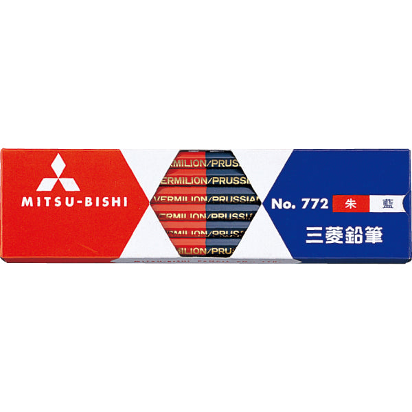 Mitsubishi Pencil Red/Blue Pencils, 5:5, Hexagonal, Dozen