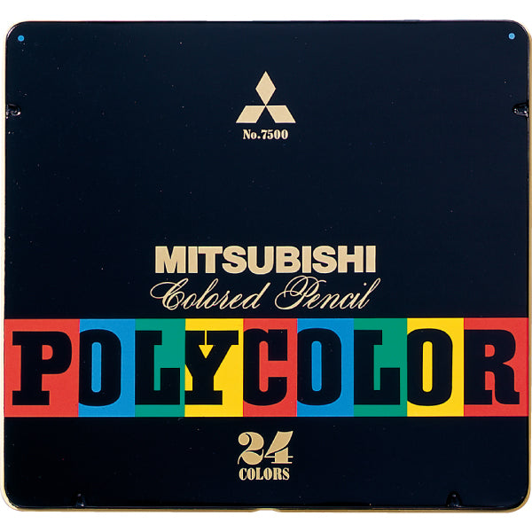Mitsubishi Pencil Polychromos 7500 Colored Pencils, 24-Color Set