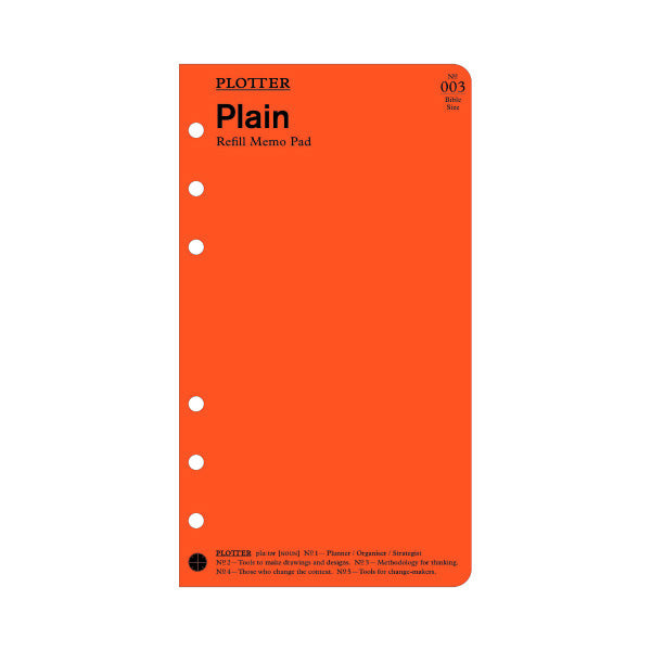 Knox Plotter 0003 Refill Memo Pad, Plain, 80 Sheets, Bible