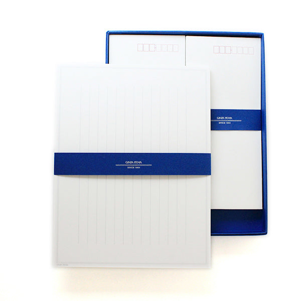 Itoya Japanese Letter Paper, One-Sheet Letter Gift Set, 12 Vertical Lines, A-113