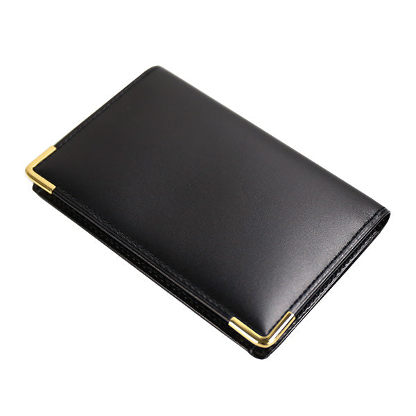 Itoya Business Card Holder, Box Calf, Gusseted, Metal Fittings
