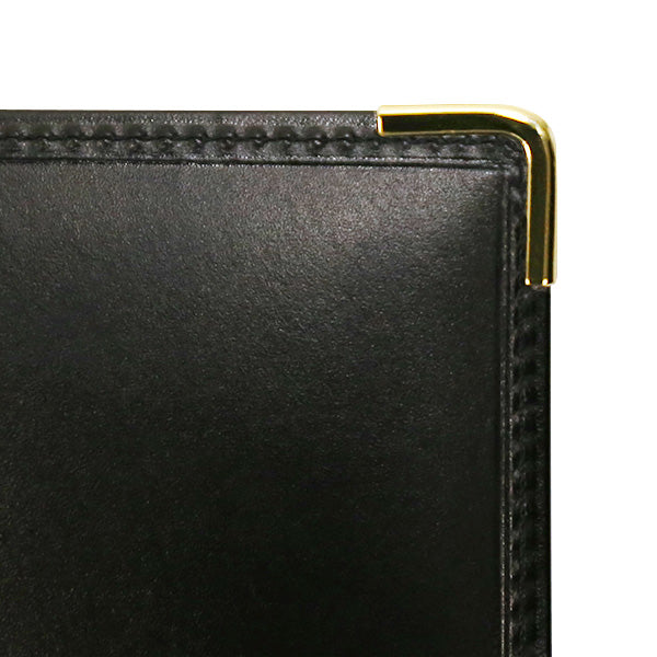 Itoya Business Card Holder, Box Calf, Gusseted, Metal Fittings
