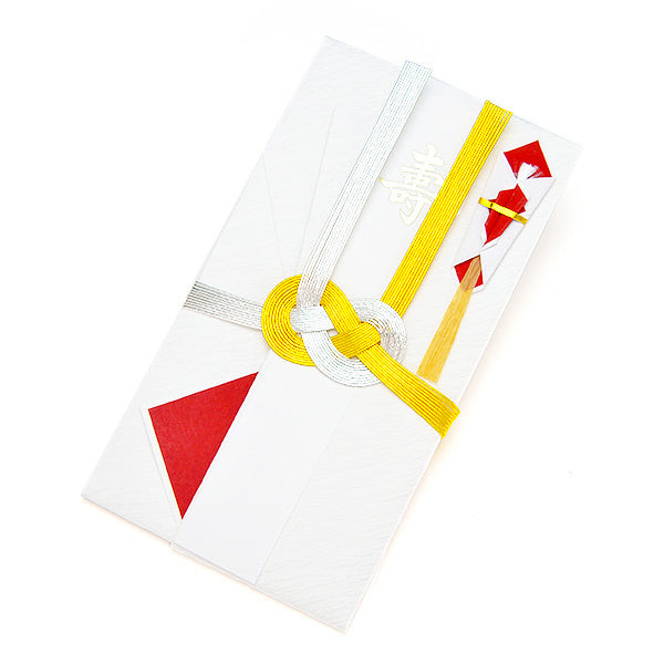 Itoya Shugi Gift Envelope, Danshi Paper, Musubikiri, Kotobuki, Gold and Silver, 10 Strands