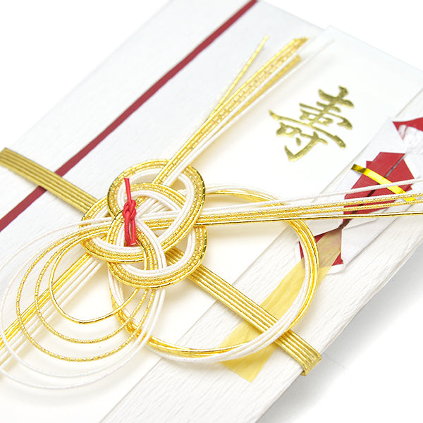 Itoya Shugi Gift Envelope, Kotobuki, Decorative Knot, Red and White