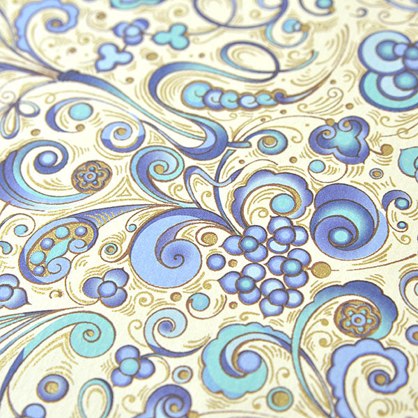 Rossi 1931 Wrapping Paper, CRT118 (Round Arabesque, Blue)