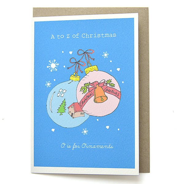 Rosy Wonders Christmas Card, ATZ15 (“O” Ornament)
