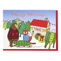 Found Christmas Card, HOL4 (Forest Animals Buying a Christmas Tree)