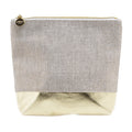 Kristen Maxwell Cosmetic Bag, Luster Beige/Gold