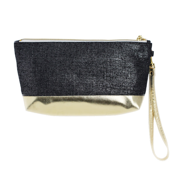 Kristen Maxwell Wristlet, Luster Navy/Gold