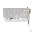 Kristen Maxwell Wristlet, Luster Gray/Silver