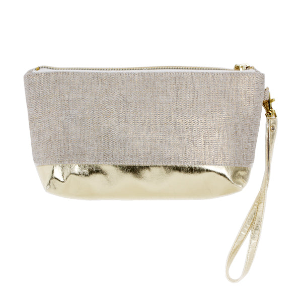 Kristen Maxwell Wristlet, Luster Beige/Gold