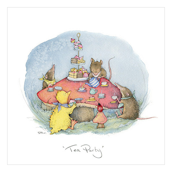Moongazer Blank Card, J73 (Tea Party)