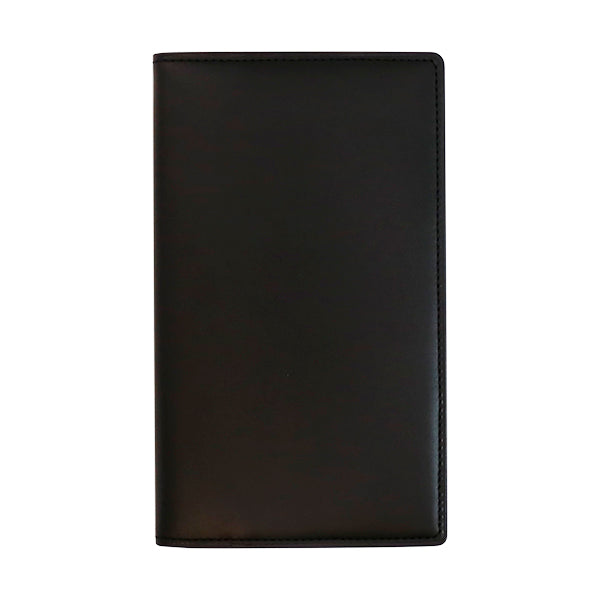 Itoya Planner Cover, Box Calf, Folded Edge, Black