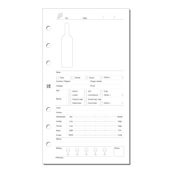 Itoya Holic Log Refill, Bible Size, Wine