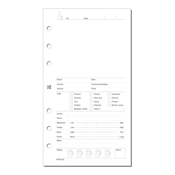 Itoya Holic Log Refill, Bible Size, Beer