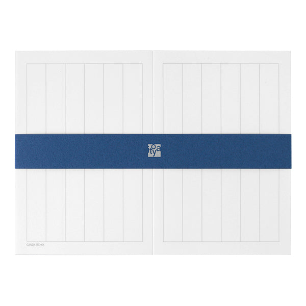 Itoya Japanese Letter Paper, One-Sheet Folded Postcard Letter, 12 Vertical Lines, AN-241