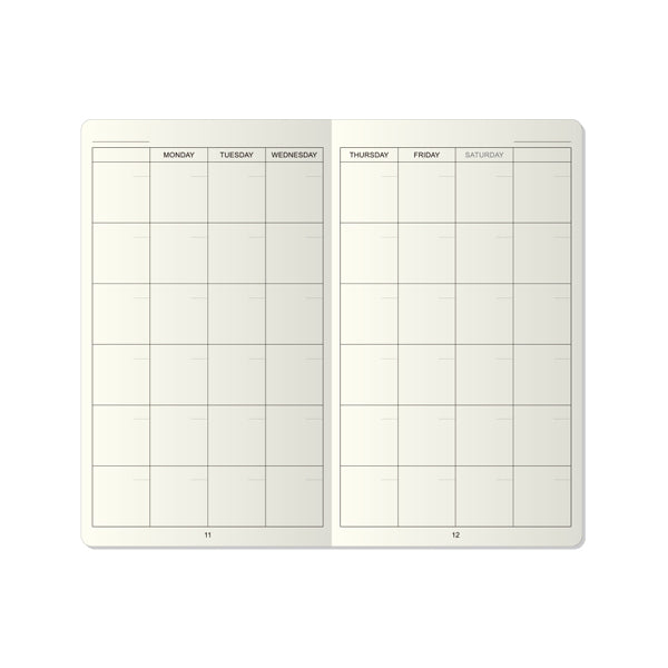 Itoya Free Diary, Single-Sided Weekly