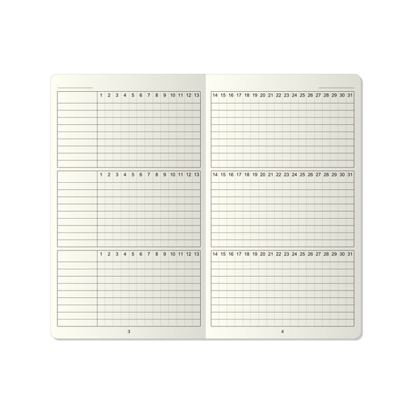 Itoya Free Diary, Monthly Block